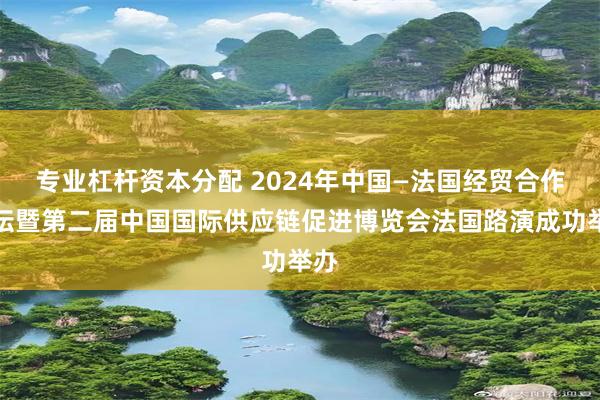 专业杠杆资本分配 2024年中国—法国经贸合作论坛暨第二届中国国际供应链促进博览会法国路演成功举办