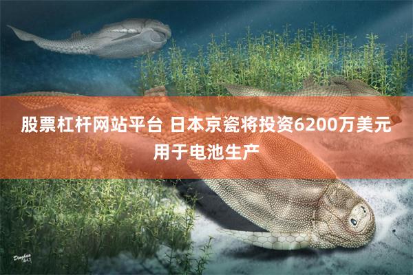 股票杠杆网站平台 日本京瓷将投资6200万美元用于电池生产