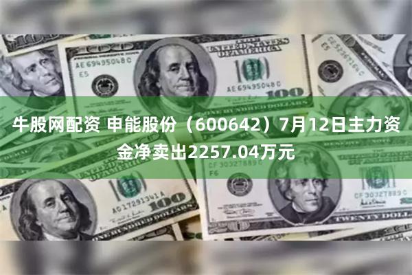 牛股网配资 申能股份（600642）7月12日主力资金净卖出2257.04万元