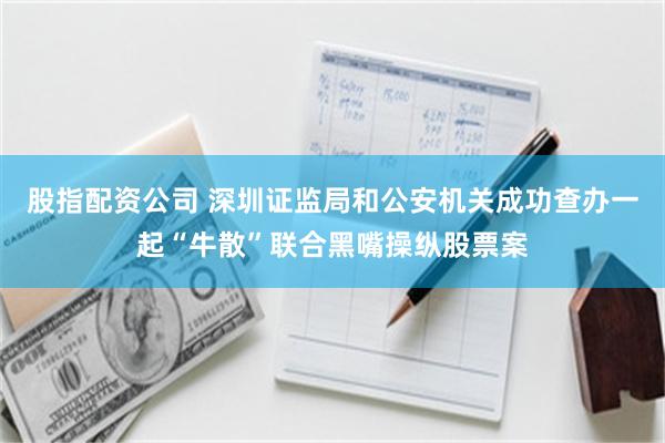 股指配资公司 深圳证监局和公安机关成功查办一起“牛散”联合黑嘴操纵股票案