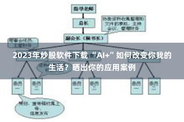 2023年炒股软件下载 “AI+”如何改变你我的生活？晒出你的应用案例