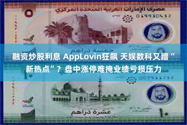 融资炒股利息 AppLovin狂飙 天娱数科又蹭“新热点”？盘中涨停难掩业绩亏损压力